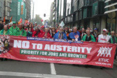 Austerity protest small
