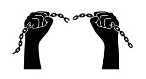 chains broken off by hands