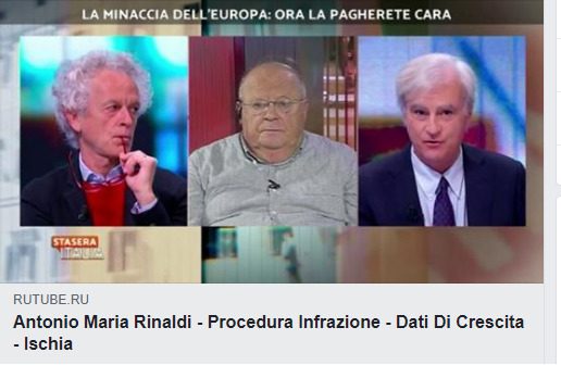 Rinaldi a Stasera Italia: procedura di infrazioni, quali limiti, “Europa Anomala” e fanatica, mutui e caso Ischia