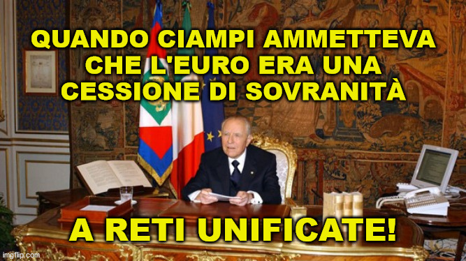 Quando Ciampi ammetteva la cessione di sovranità davanti a milioni di italiani
