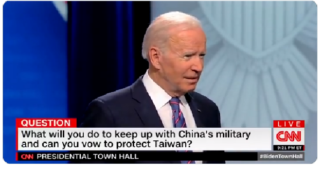 Biden, con nonchalance, si impegna alla terza guerra mondiale, tramite la difesa di Taiwan. Attendiamo il 2025