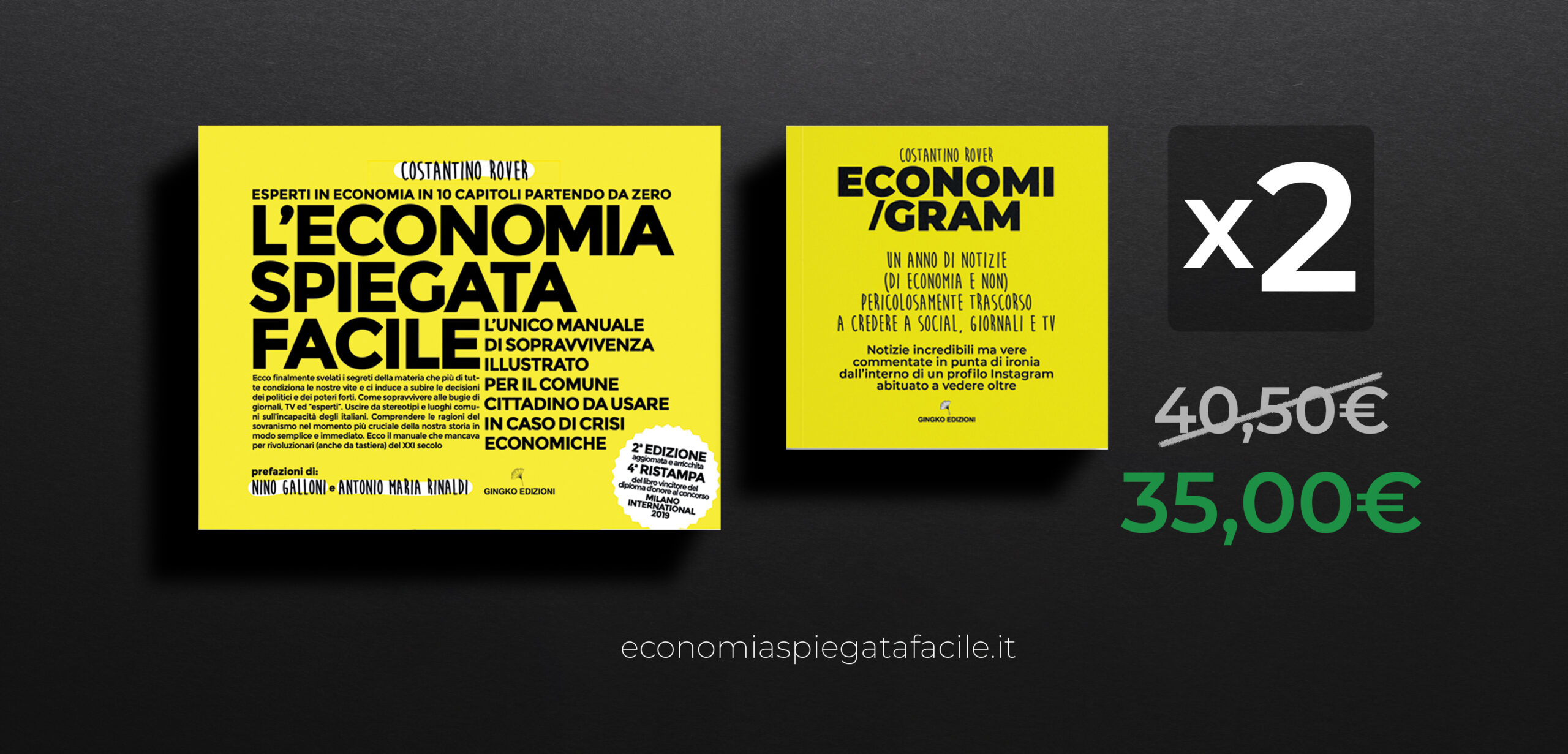 i libri: L'economia spiegata facile e Economigram a prezzo speciale