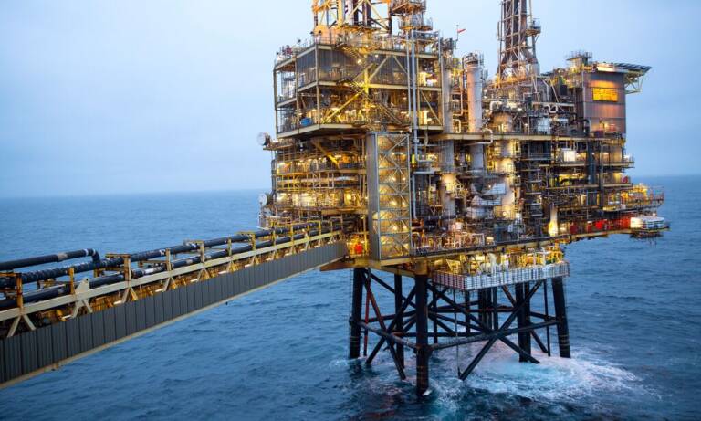 Offshore platform in the North Sea