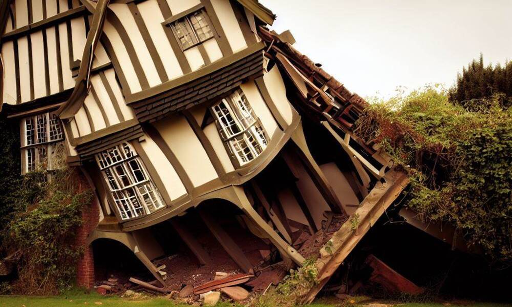 Casa Tudor che crolla