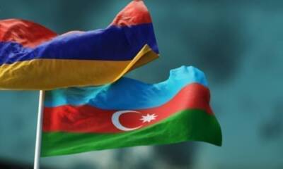 Bandiere dell'Armenia e Azerbaigian