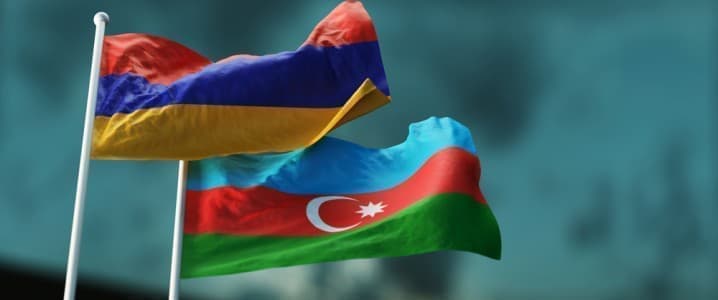 Bandiere dell'Armenia e Azerbaigian