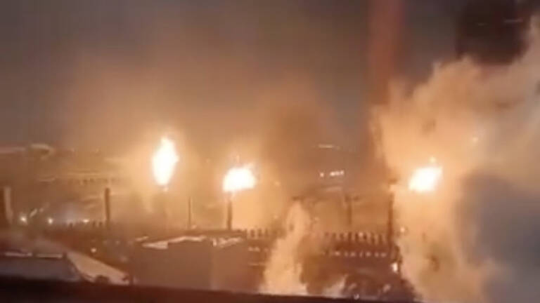 Ukrainian drones hit a major Russian factory, the NLKM steel plant