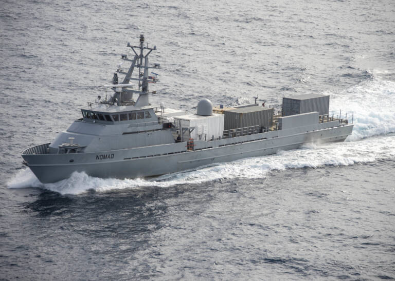 Unmanned Surface Vessels Transit Pacific Ocean on Route to RIMPAC 2022