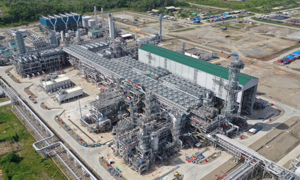 Stabilimento della BP di Tangguh LNG in Indonesia