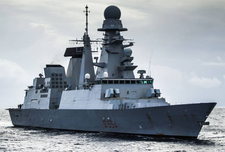 The ship Caio Duilio, destroyer of the Navy