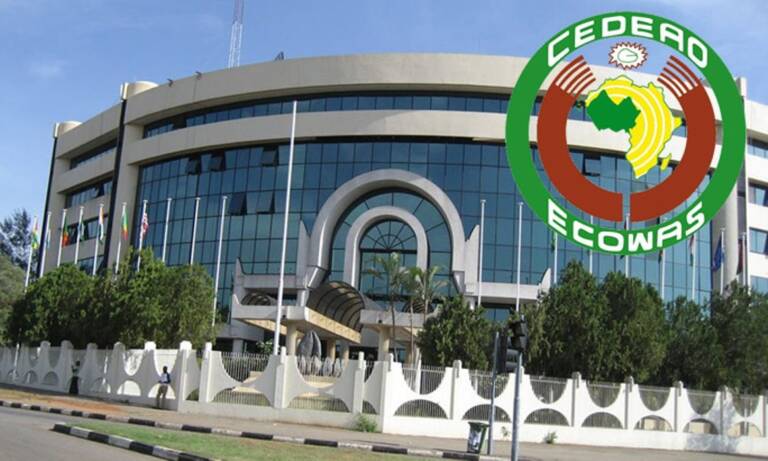 ECOWAS logo and headquarters