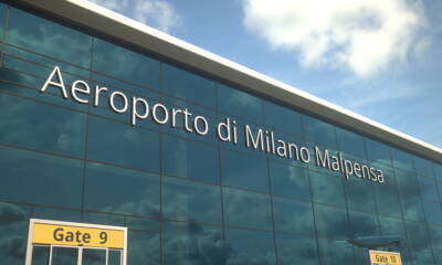 Vetrata dell'aeroporto di Milano Malpensa