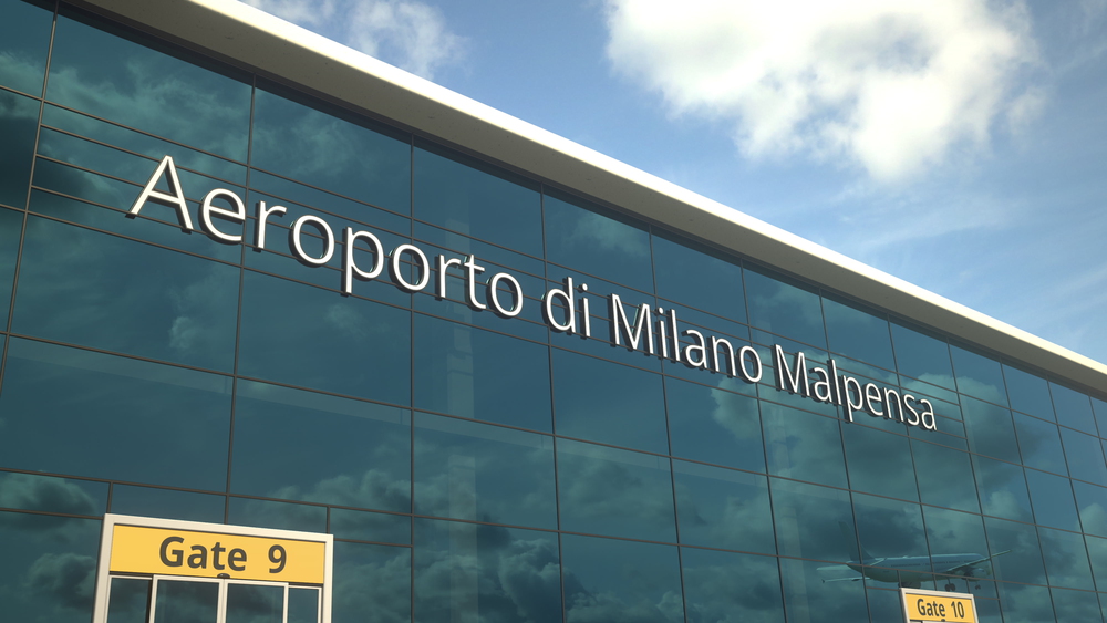 Vetrata dell'aeroporto di Milano Malpensa