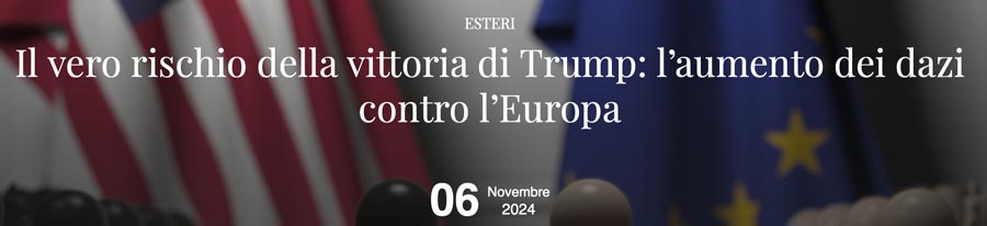 arrivano i dazi di Trump