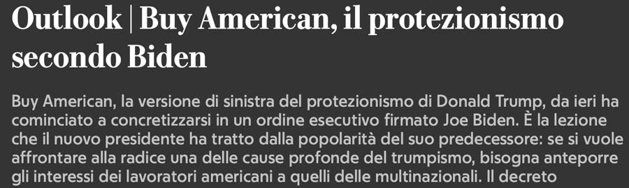 Protezionismo di Biden