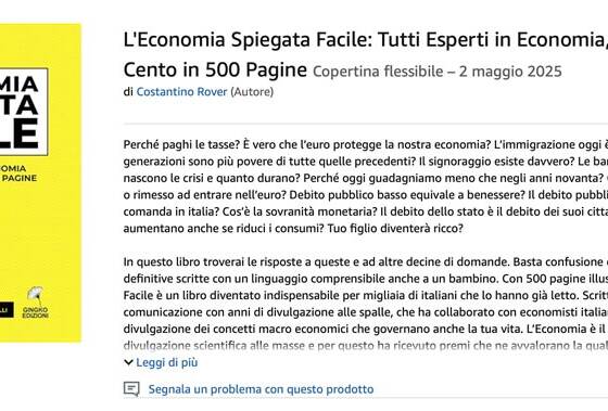 Libro di economia spiegata facile su Amazon