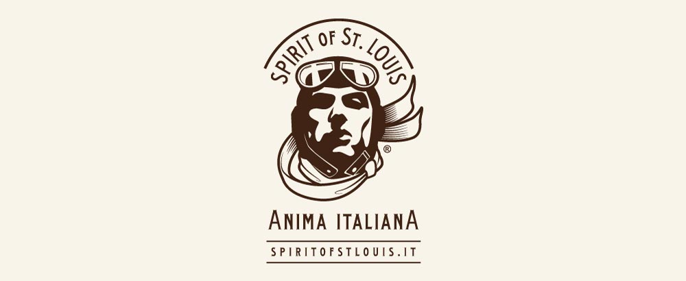 Come si fanno i blue jeans italiani? Logo Spirit of St. Louis made in Italy di alta qualità in stile vintage