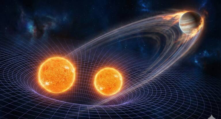 Il “Deserto” dei due Soli: come la Relatività di Einstein spazza via i pianeti dalle stelle binarie