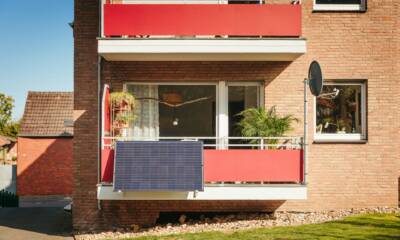 Pannello fotovoltaico sul balcone