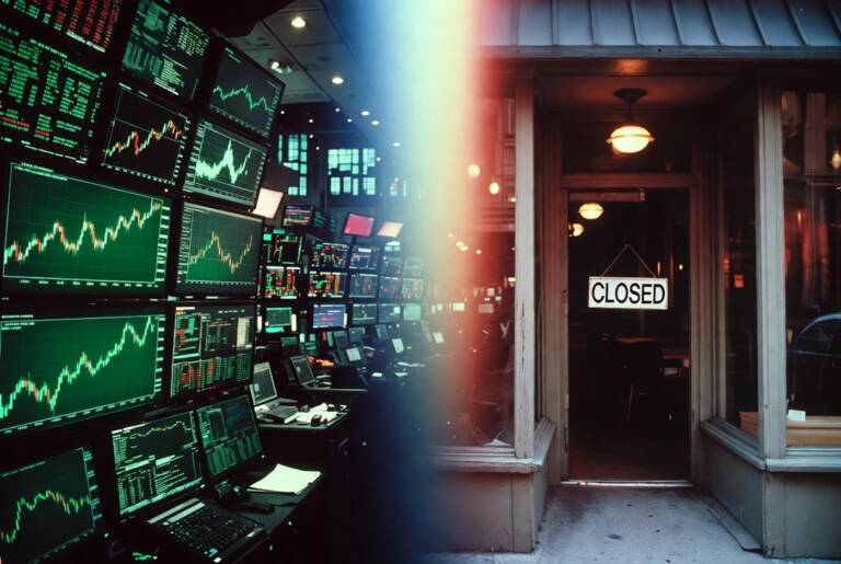 L’America a due velocità: Fallimenti aziendali al +42%, il lato oscuro della “Solida” economia di Powell