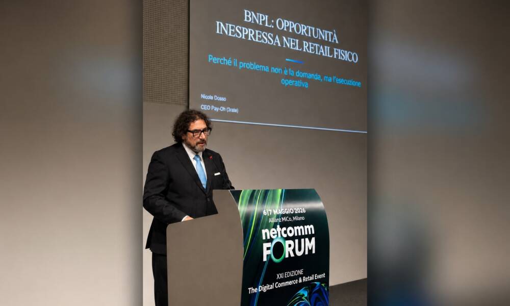 Nicola Dosso, CEO di Pay-Oh al Netcomm Forum