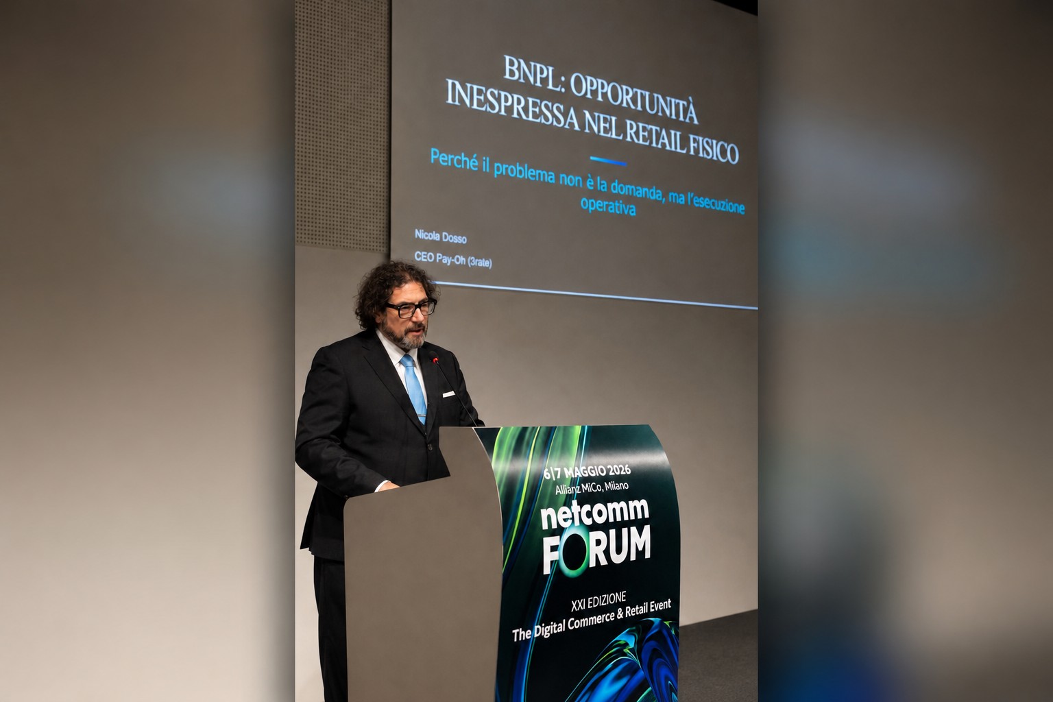 Nicola Dosso, CEO di Pay-Oh al Netcomm Forum