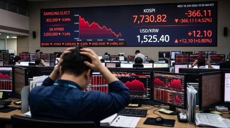 Corea del Sud: crollo Kospi e Won mettono le banch