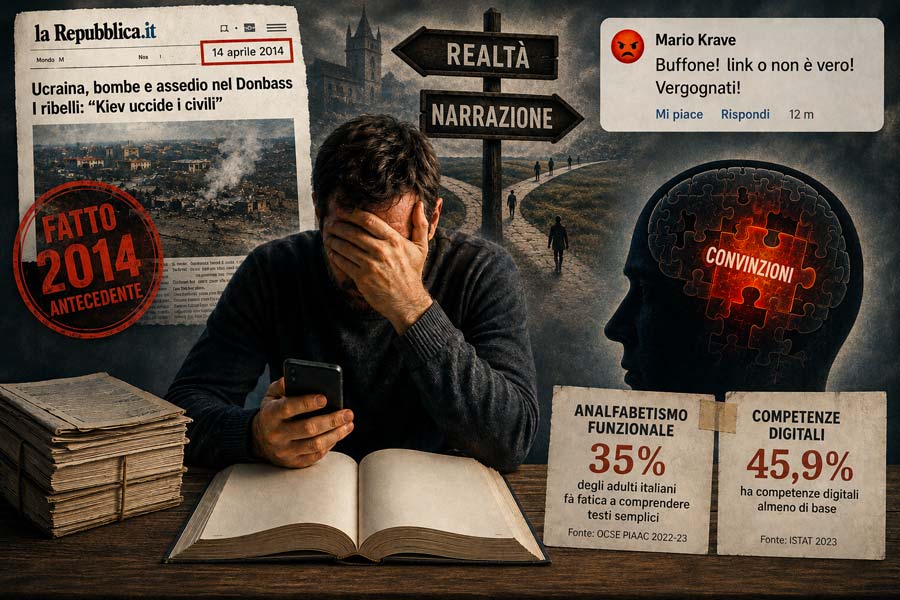 Mario Krave e gli insulti perché non riconosce la realtà